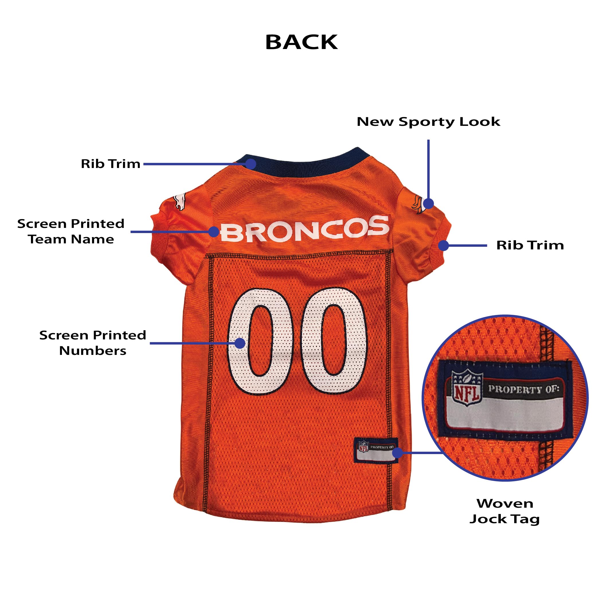 Amazon.com : Pets First NFL Denver Broncos Dog Jersey, Size X